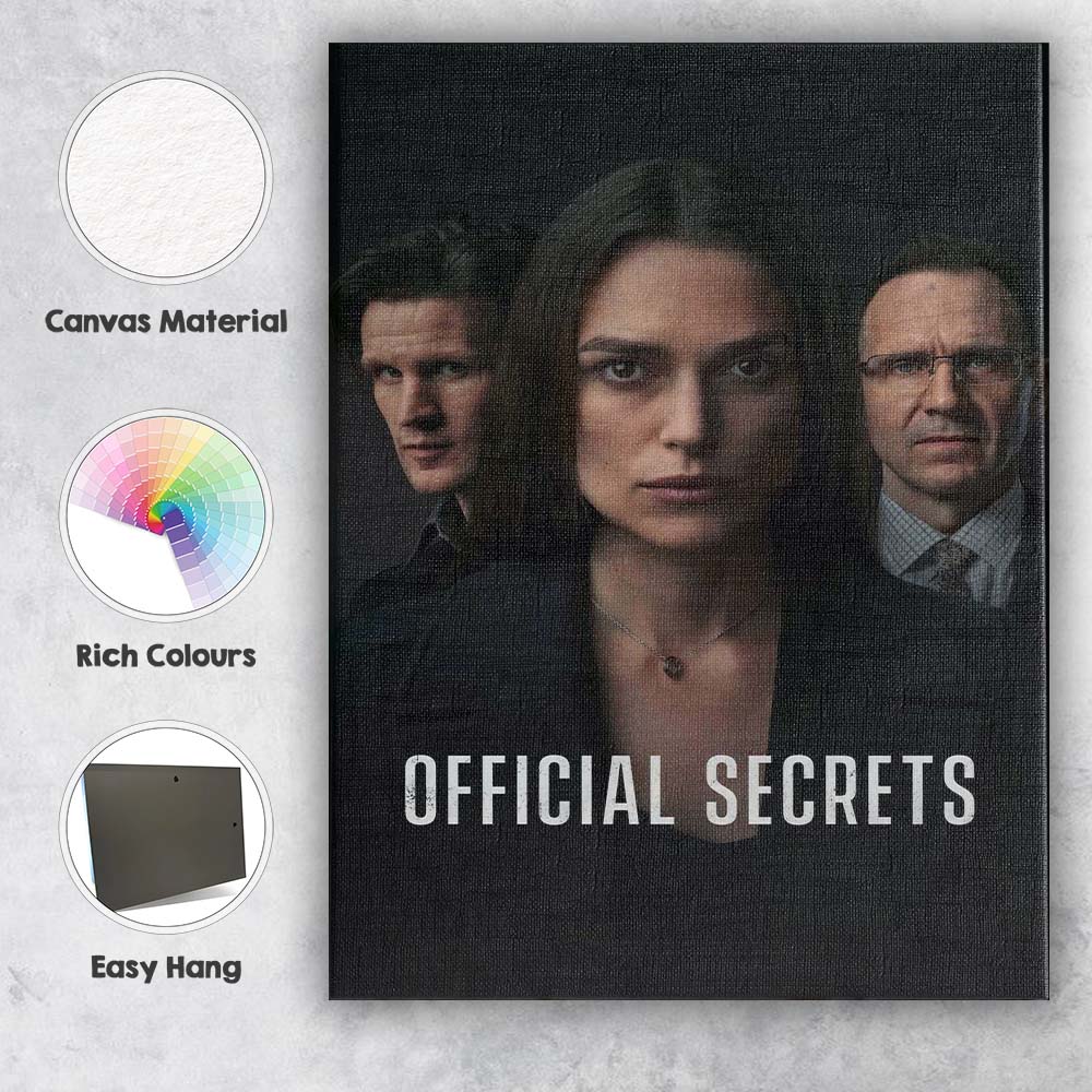 Dark Moody Political Espionage Drama Portrait Character Collage Canvas Wall Art Print Decor Picture Ready to Hang