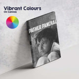 Monochrome Childhood Portrait Rural Bengali Cinema Classic Canvas Wall Art Print Decor Picture Ready to Hang