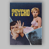 Retro Psychological Horror Blonde Woman Dark Blue Graphic Artwork Canvas Wall Art Print Decor Picture Ready to Hang
