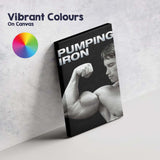 Monochrome Bodybuilding Strength Fitness Portrait Black Background Canvas Wall Art Print Decor Picture Ready to Hang