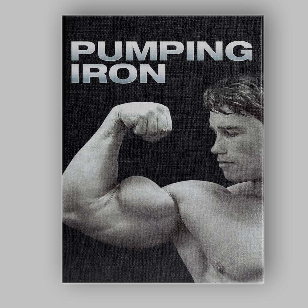 Monochrome Bodybuilding Strength Fitness Portrait Black Background Canvas Wall Art Print Decor Picture Ready to Hang