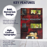 Rear Window Retro Apartment Mystery Thriller Cinematic Red Brick Illustration Canvas Wall Art Print Decor Picture Ready to Hang