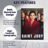 Saint Judy Courtroom Justice Drama Red Suit Character Portrait Canvas Wall Art Print Decor Picture Ready to Hang