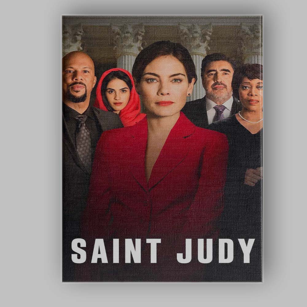 Saint Judy Courtroom Justice Drama Red Suit Character Portrait Canvas Wall Art Print Decor Picture Ready to Hang