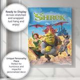 Fantasy Fairy Tale Ogre Dragon Adventure Colourful Family Canvas Wall Art Print Decor Picture Ready to Hang