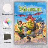 Fantasy Fairy Tale Ogre Dragon Adventure Colourful Family Canvas Wall Art Print Decor Picture Ready to Hang