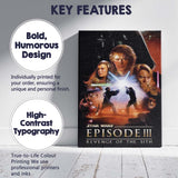Epic Space Fantasy Lightsaber Duel Sci Fi Adventure Movie Poster Canvas Wall Art Print Decor Picture Ready to Hang