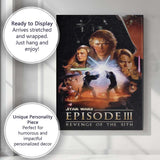 Epic Space Fantasy Lightsaber Duel Sci Fi Adventure Movie Poster Canvas Wall Art Print Decor Picture Ready to Hang