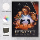 Epic Space Fantasy Lightsaber Duel Sci Fi Adventure Movie Poster Canvas Wall Art Print Decor Picture Ready to Hang