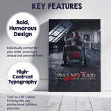 Dark Gothic Victorian Barber Horror Musical Film Poster Moody Interior Canvas Wall Art Print Decor Picture Ready to Hang