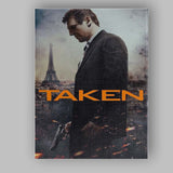 Orange Black Spy Action Thriller Agent Film Poster Paris Skyline Canvas Wall Art Print Decor Picture Ready to Hang