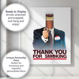 Satirical Smoking Lobbyist Conceptual Film Poster Graphic Pop Art Design Canvas Wall Art Print Decor Picture Ready to Hang