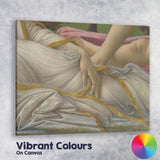 Classical Draped Figure Detail Renaissance Style Fine Art Canvas Wall Art Print Decor Picture Ready to Hang