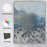 Soft Impressionist Paris Boulevard Cityscape Misty Urban Scene Canvas Wall Art Print Decor Picture Ready to Hang