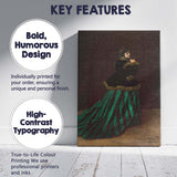 Elegant Victorian Woman in Green Dress Classical Portrait Painting Canvas Wall Art Print Decor Picture Ready to Hang