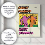 Colourful Best Friends Pop Art Figures Retro Graphic Canvas Wall Art Print Decor Picture Ready to Hang