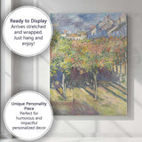 Colourful Vineyard Village Landscape Impressionist Countryside Painting Canvas Wall Art Print Decor Picture Ready to Hang