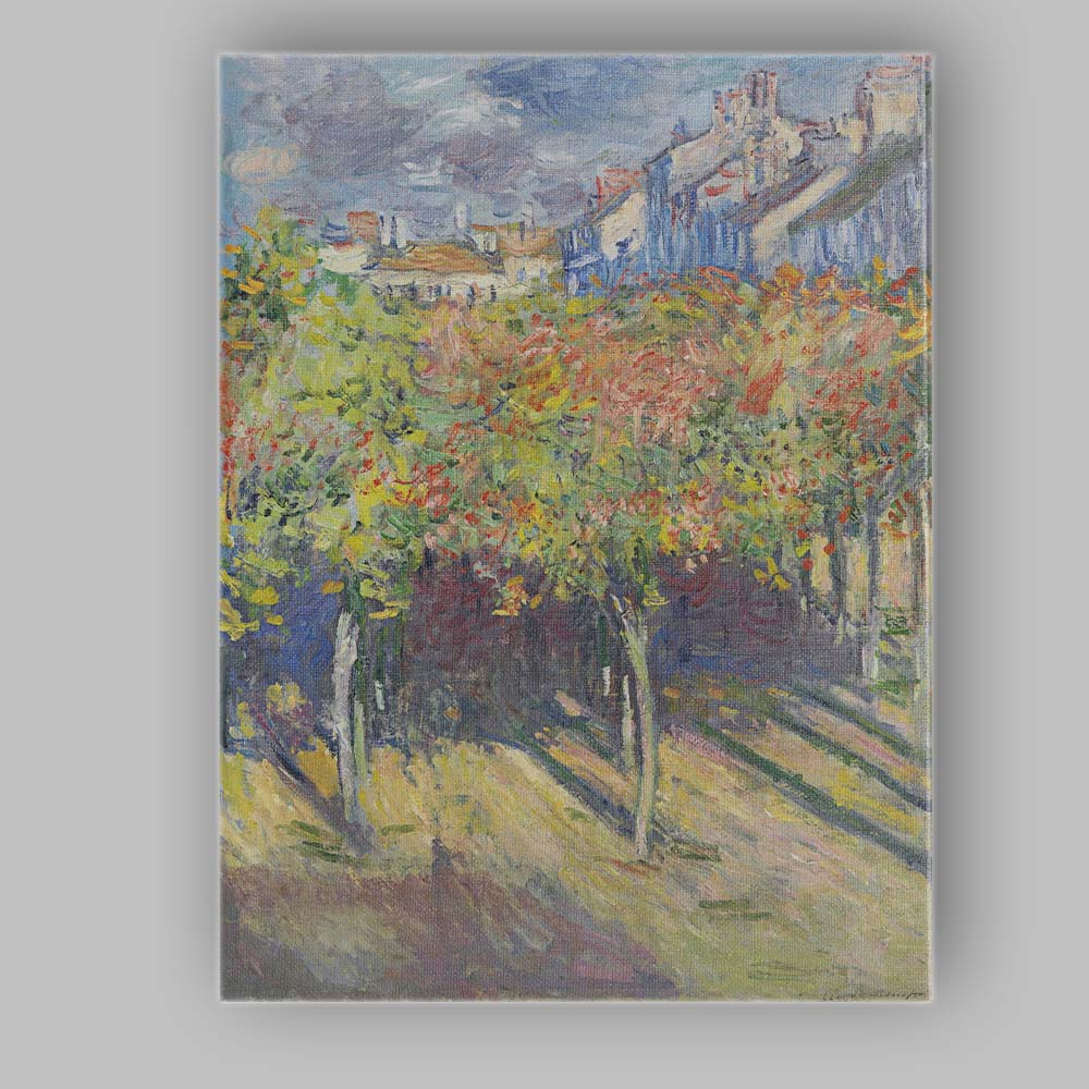 Colourful Vineyard Village Landscape Impressionist Countryside Painting Canvas Wall Art Print Decor Picture Ready to Hang
