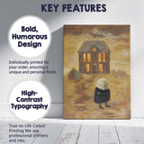 Leonora Carrington Inspired Surreal Figure And House Fantasy Art Canvas Wall Art Print Decor Picture Ready to Hang