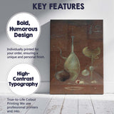 Elegant Surreal Still Life With Abstract Forms Brown Tones Canvas Wall Art Print Decor Picture Ready to Hang