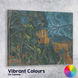 Post Impressionist Woodland House Landscape Blue Green Forest Scene Canvas Wall Art Print Decor Picture Ready to Hang