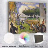 French Impressionist Riverside Leisure Gathering Colourful Figurative Landscape Canvas Wall Art Print Decor Picture Ready to Hang