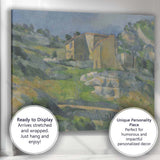 Post Impressionist Hillside Farmhouses Rural Green Valley Landscape Canvas Wall Art Print Decor Picture Ready to Hang