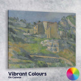 Post Impressionist Hillside Farmhouses Rural Green Valley Landscape Canvas Wall Art Print Decor Picture Ready to Hang