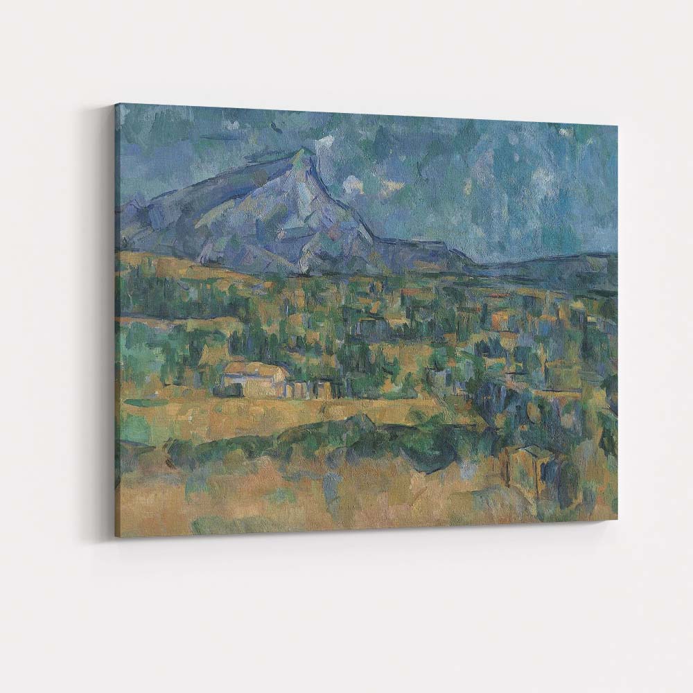Cezanne Style Mountain Valley Landscape Blue Green Scenic View Canvas Wall Art Print Decor Picture Ready to Hang