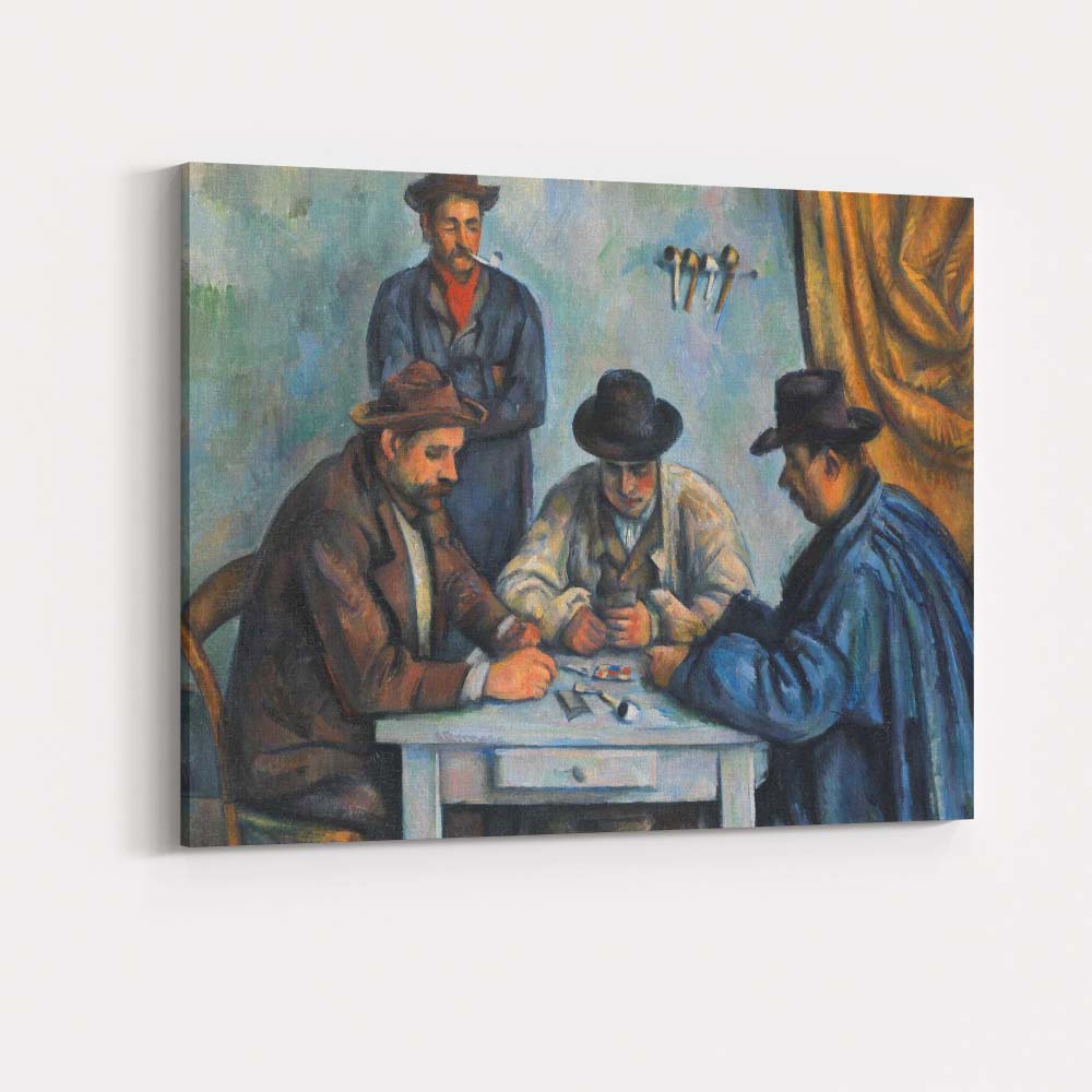 Card Players Gathering Figurative Post Impressionist Genre Scene Canvas Wall Art Print Decor Picture Ready to Hang