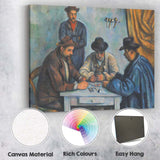 Card Players Gathering Figurative Post Impressionist Genre Scene Canvas Wall Art Print Decor Picture Ready to Hang