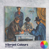 Card Players Gathering Figurative Post Impressionist Genre Scene Canvas Wall Art Print Decor Picture Ready to Hang