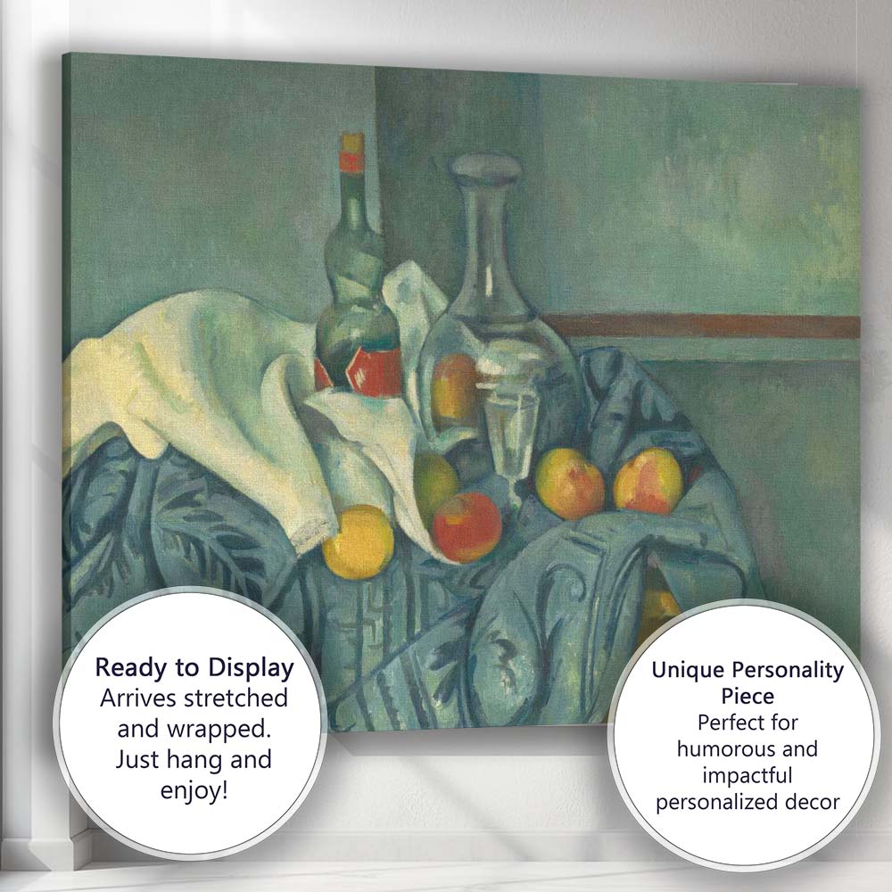 Glass Decanter Wine Bottle and Fruit Elegant Still Life Canvas Wall Art Print Decor Picture Ready to Hang