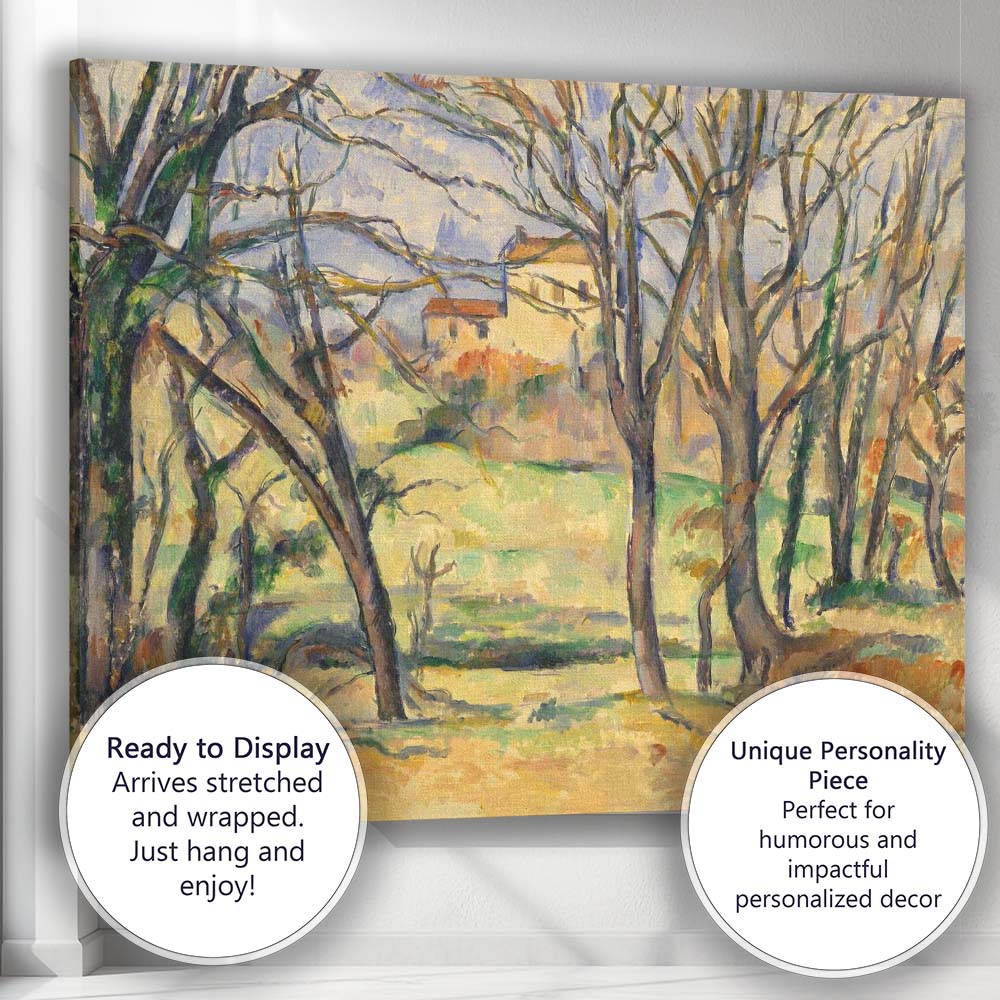 Winter Trees and Countryside Landscape Post Impressionist Watercolour Canvas Wall Art Print Decor Picture Ready to Hang