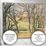 Winter Trees and Countryside Landscape Post Impressionist Watercolour Canvas Wall Art Print Decor Picture Ready to Hang