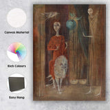 Surreal Figures Bird and Mythical Creature Dreamlike Fantasy Canvas Wall Art Print Decor Picture Ready to Hang
