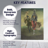 Surreal Fashion Figures with Fantastical Animals Modernist Fantasy Canvas Wall Art Print Decor Picture Ready to Hang