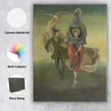 Surreal Fashion Figures with Fantastical Animals Modernist Fantasy Canvas Wall Art Print Decor Picture Ready to Hang