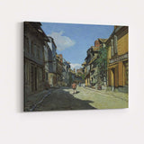 Sunlit Historic French Village Street Scene Impressionist Painting Canvas Wall Art Print Decor Picture Ready to Hang