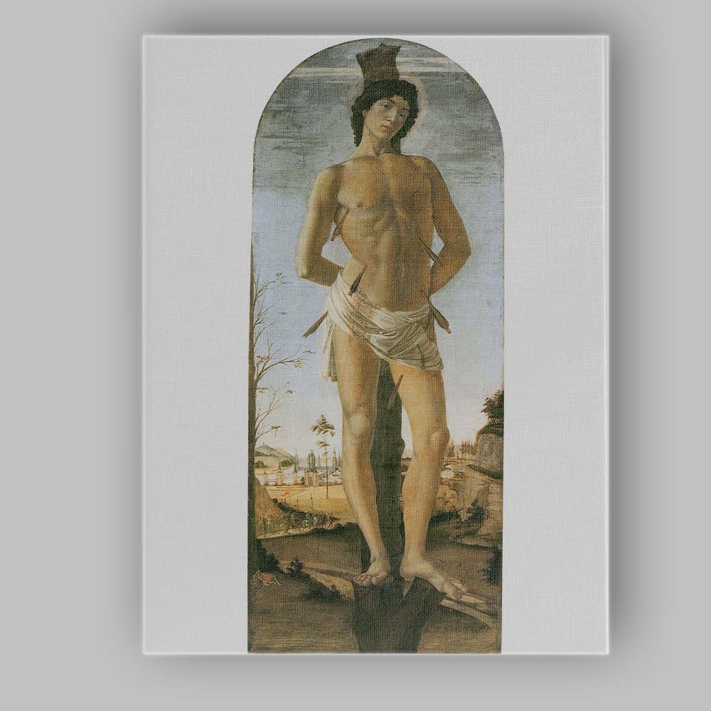 Renaissance Saint Sebastian Religious Figure Classical Painting Canvas Wall Art Print Decor Picture Ready to Hang