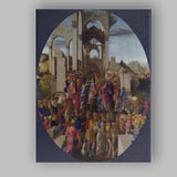 Renaissance Adoration of the Magi Biblical Scene Tondo Painting Canvas Wall Art Print Decor Picture Ready to Hang