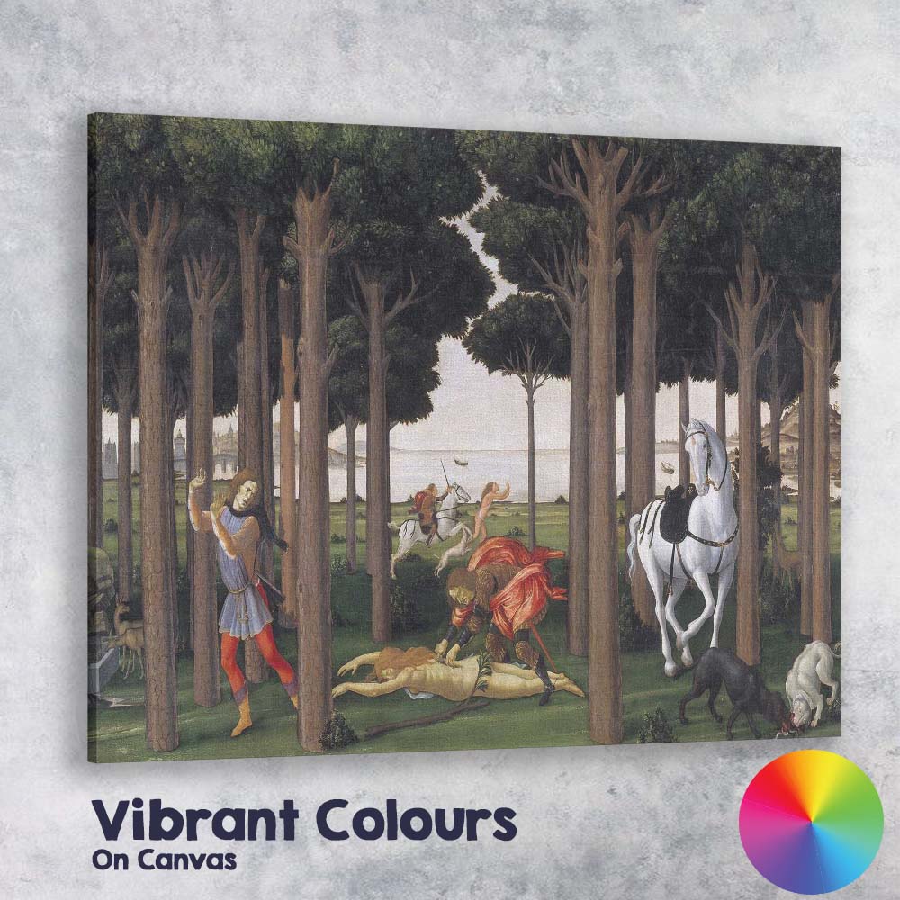 Mythological Forest Hunting Scene Renaissance Landscape Canvas Wall Art Print Decor Picture Ready to Hang