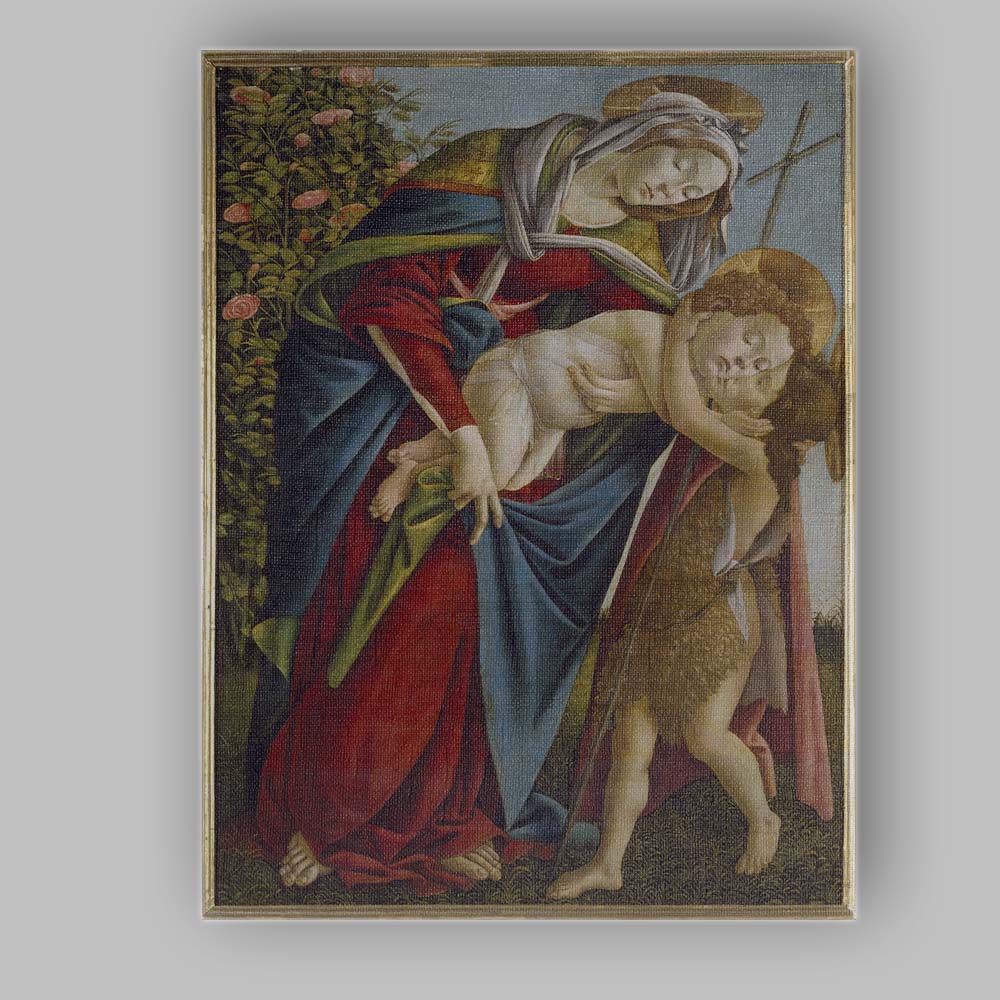 Madonna Child And Infant Saint John Renaissance Painting Canvas Wall Art Print Decor Picture Ready to Hang