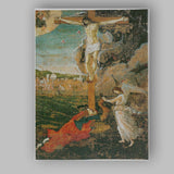 Dark Toned Crucifixion of Christ Religious Renaissance Canvas Wall Art Print Decor Picture Ready to Hang