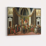 Biblical Temple Uprising with Mounted Soldiers Renaissance Narrative Canvas Wall Art Print Decor Picture Ready to Hang
