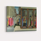 Early Christian Baptism Ceremony Architectural Renaissance Religious Canvas Wall Art Print Decor Picture Ready to Hang