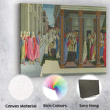 Early Christian Baptism Ceremony Architectural Renaissance Religious Canvas Wall Art Print Decor Picture Ready to Hang