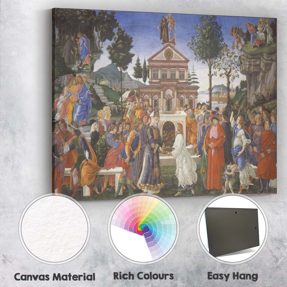 Medieval Saintly Coronation and Sacred Gathering Renaissance Canvas Wall Art Print Decor Picture Ready to Hang