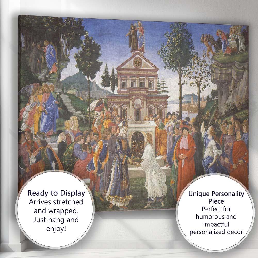 Medieval Saintly Coronation and Sacred Gathering Renaissance Canvas Wall Art Print Decor Picture Ready to Hang