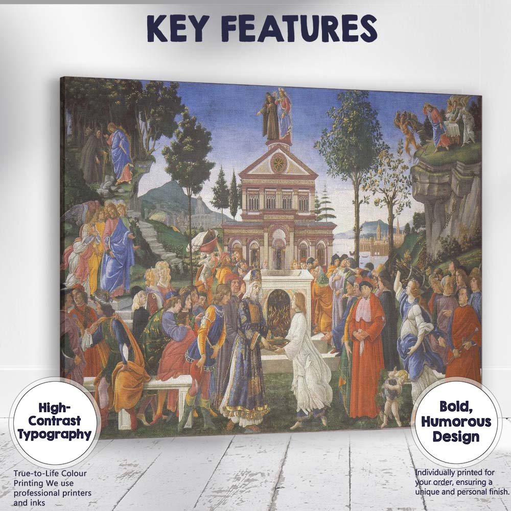Medieval Saintly Coronation and Sacred Gathering Renaissance Canvas Wall Art Print Decor Picture Ready to Hang